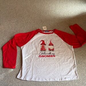 Claire's Red and White Long Sleeve Tee